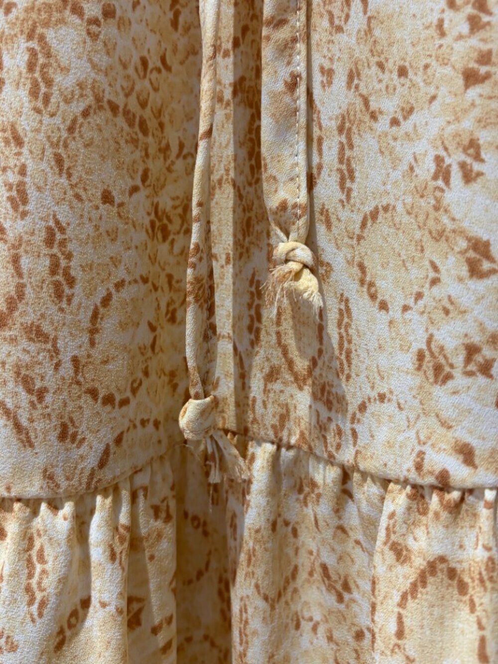 Show Me Your Mumu Birdie Mini Dress Size Small Mustard and White Desert Print - Picture 5 of 9
